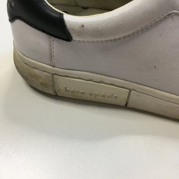 KATE SPADE New York Leather White Black Polka Dot Lace LIFT Sneakers Shoes - Picture 5 of 12